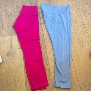 Lululemon pink and Blue Leggings